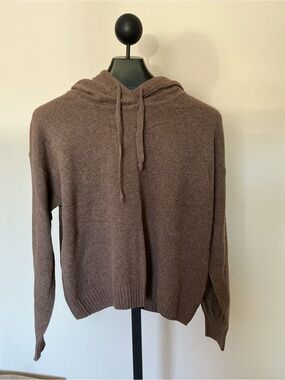 GAP Brown Hooded Knit Sweater